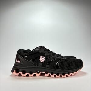 K Swiss Black Pink Tubes Lace Up Sport Running Shoes 97112-056 Women's Size 9